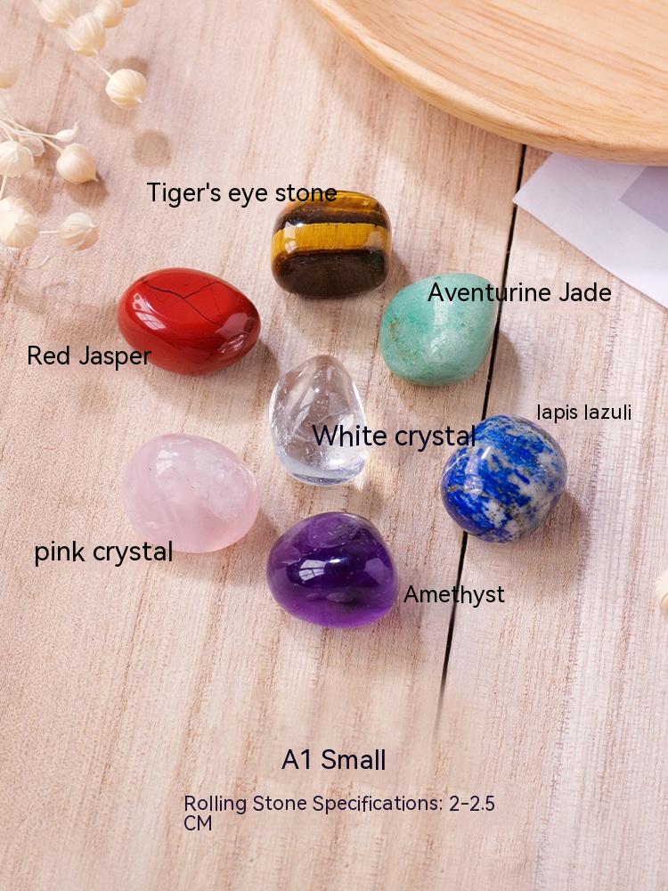 Natural crystal raw stone seven-color crystal home yoga meditation decoration children's mineral ore standard gemstone specimen rolling stone