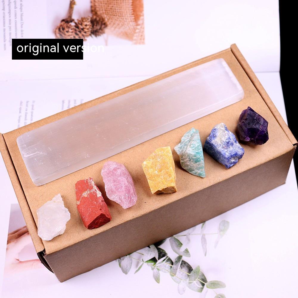 Bijih kristal asli, gabungan set batu asli, lajur kristal cinta, karya seni geometri buatan tangan, meja, ruang tamu, hiasan