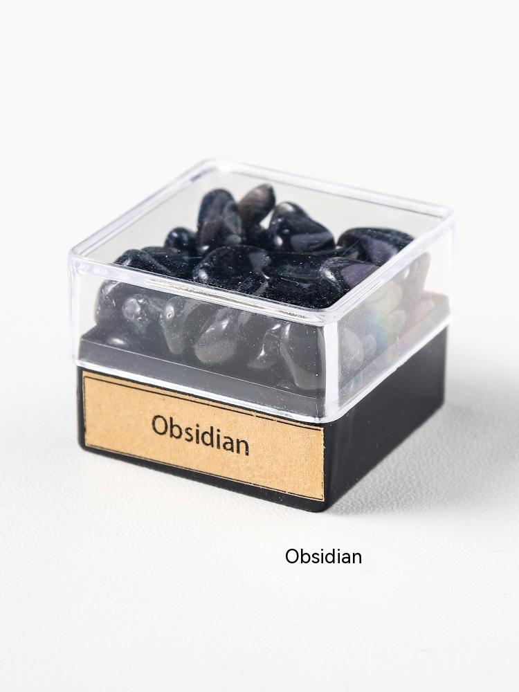 Natural crystal gravel ore specimen box rock mineral specimen decoration original stone crystal science teaching children's gift