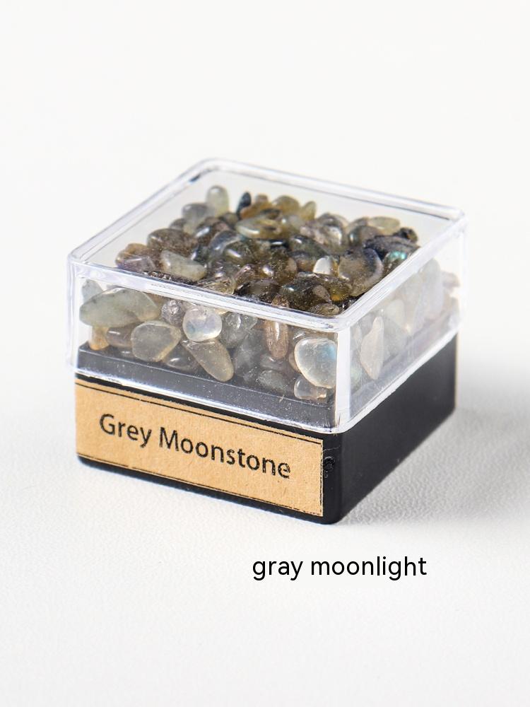 Natural crystal gravel ore specimen box rock mineral specimen decoration original stone crystal science teaching children's gift