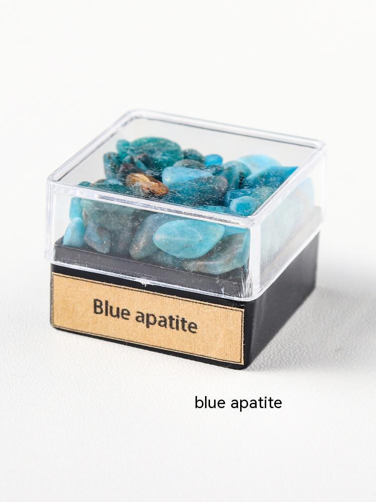 Natural crystal gravel ore specimen box rock mineral specimen decoration original stone crystal science teaching children's gift