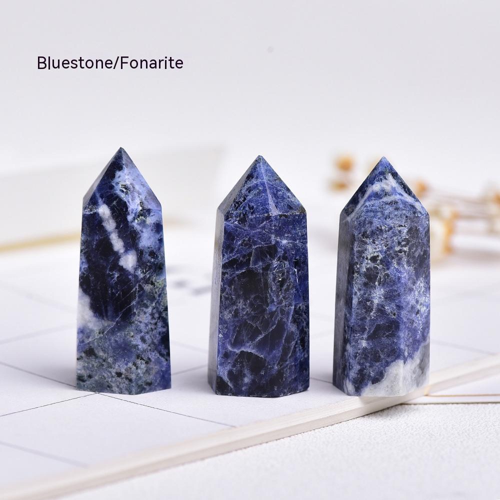 Kristal semula jadi heksagon tiang tajam tunggal, bijih, batu akik, batu kasar, tiang kristal, hiasan