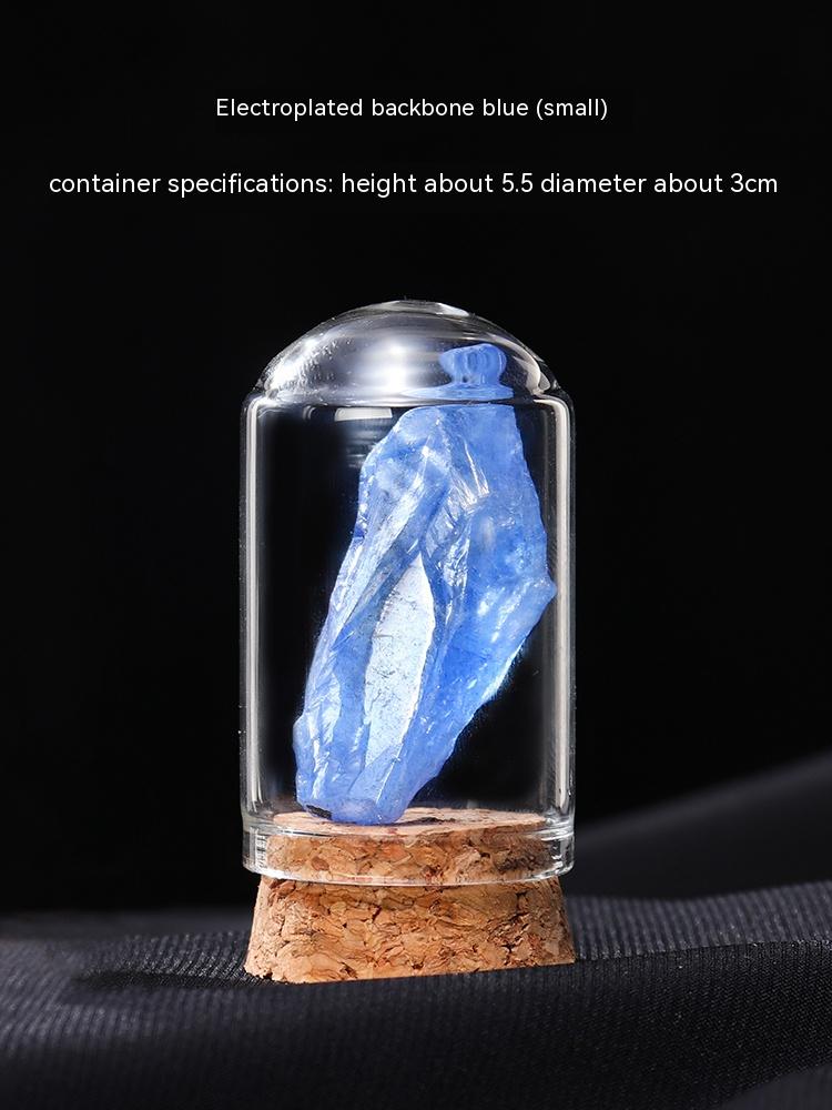 Spesimen bijih pelangi kristal asli batu mineral serbuk kristal putih kristal perhiasan spesimen kotak hadiah sains