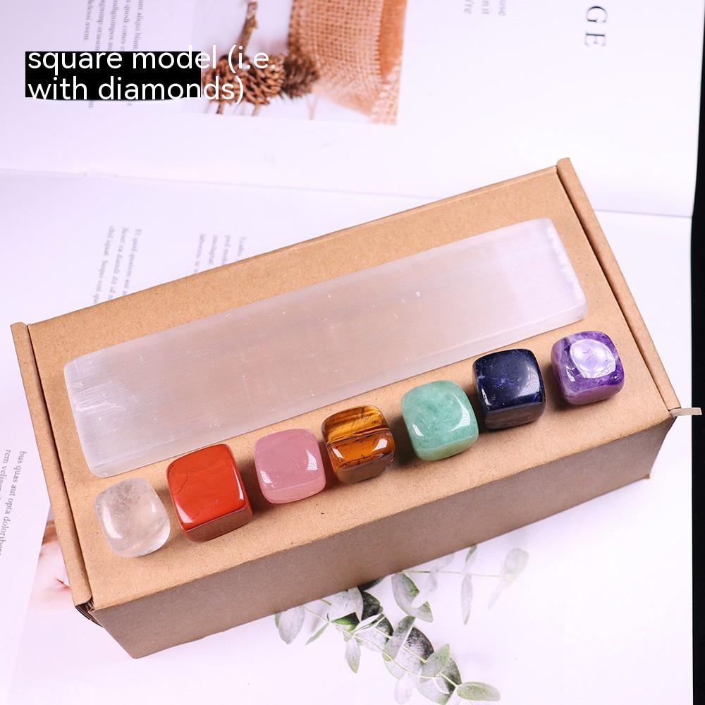 Bijih kristal asli, gabungan set batu asli, lajur kristal cinta, karya seni geometri buatan tangan, meja, ruang tamu, hiasan