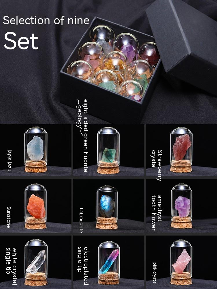 Spesimen bijih hiasan batu mentah kristal semula jadi batu akik batu permata mineral standard hadiah kotak spesimen sains popular kanak-kanak