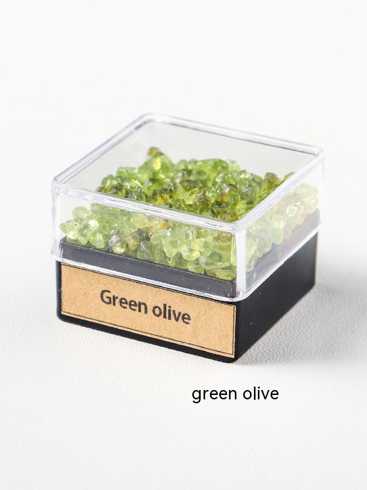 Natural crystal gravel ore specimen box rock mineral specimen decoration original stone crystal science teaching children's gift