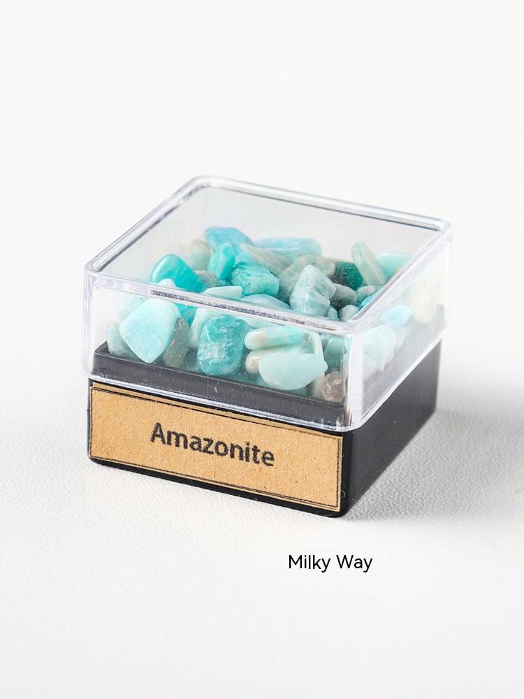 Natural crystal gravel ore specimen box rock mineral specimen decoration original stone crystal science teaching children's gift