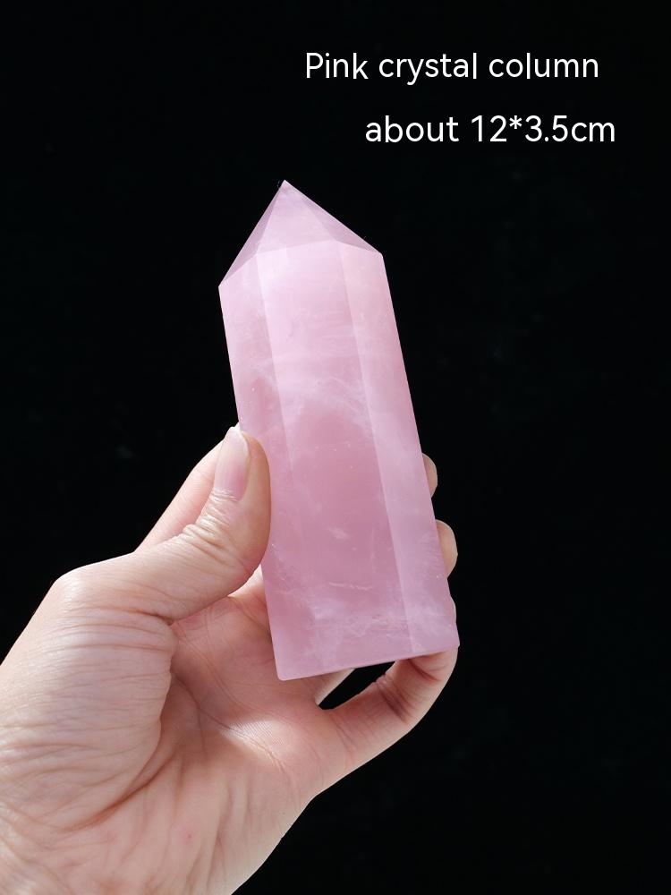 Natural White Crystal Column, Single Point, Hexagonal Prism, Rough Grinding, Decoration, Degaussing, Ore Purification, Home, Office, Small Gift