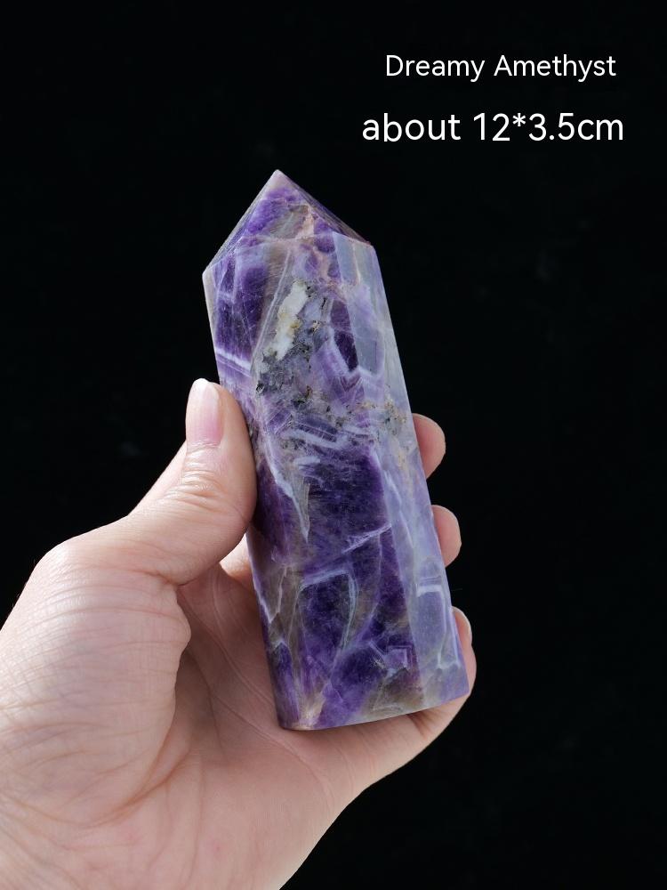 Natural White Crystal Column, Single Point, Hexagonal Prism, Rough Grinding, Decoration, Degaussing, Ore Purification, Home, Office, Small Gift