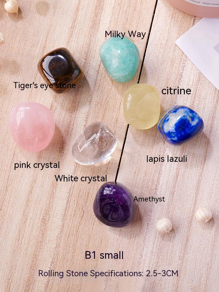Natural crystal raw stone seven-color crystal home yoga meditation decoration children's mineral ore standard gemstone specimen rolling stone