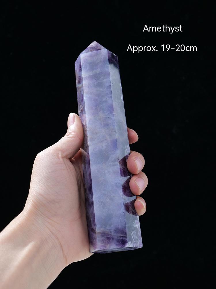 Natural White Crystal Column, Single Point, Hexagonal Prism, Rough Grinding, Decoration, Degaussing, Ore Purification, Home, Office, Small Gift