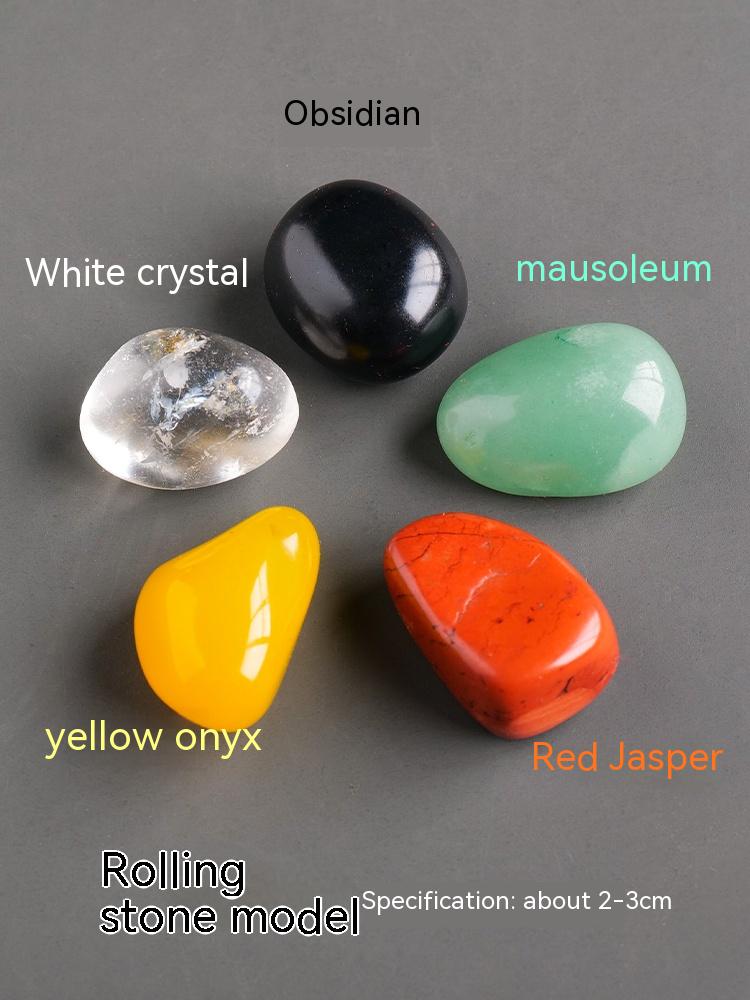 Natural crystal raw stone seven-color crystal home yoga meditation decoration children's mineral ore standard gemstone specimen rolling stone