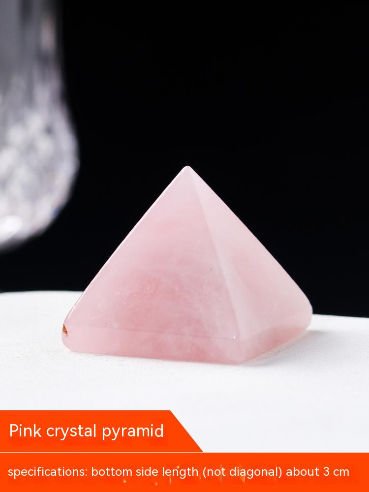 Bijih kristal asli, batu kasar, piramid, hiasan meja, segi tiga, pengisaran bijih mentah, hiasan degaussing, hiasan
