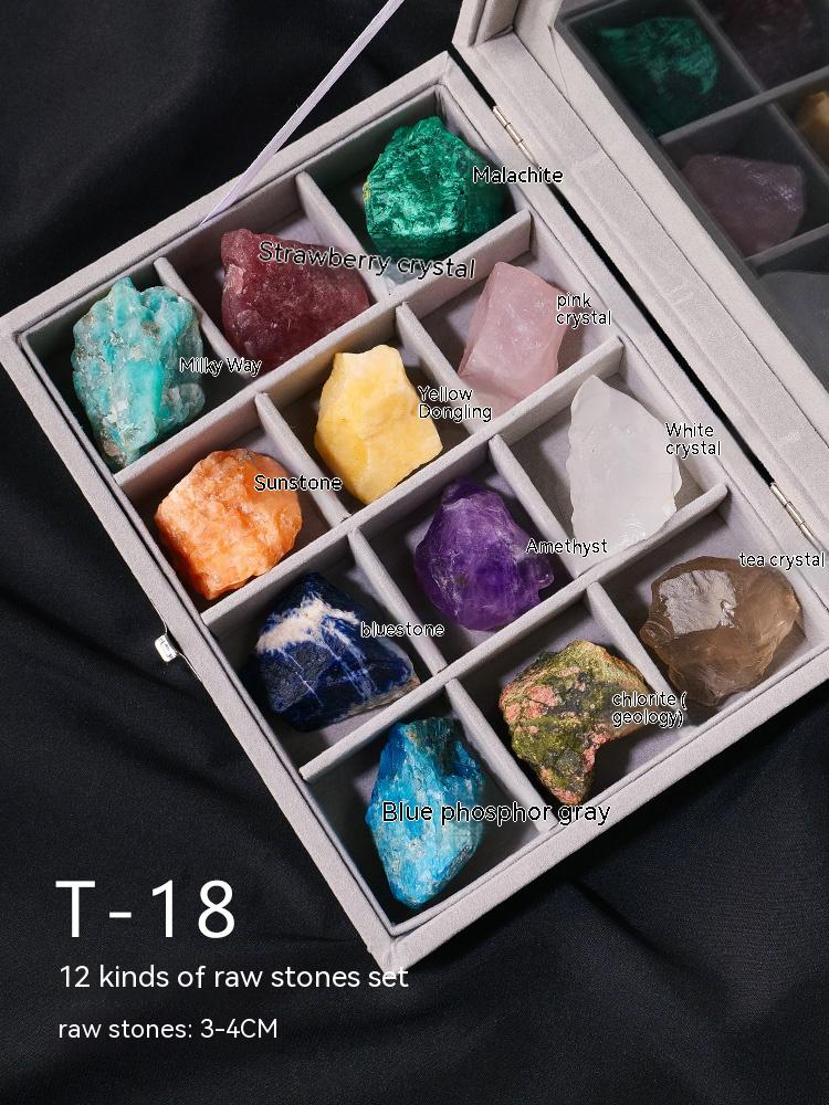 Batu kasar kristal semula jadi Batu permata kanak-kanak bijih mineral koleksi spesimen batu mineral hadiah sains popular batu aneh hiasan batu kasar