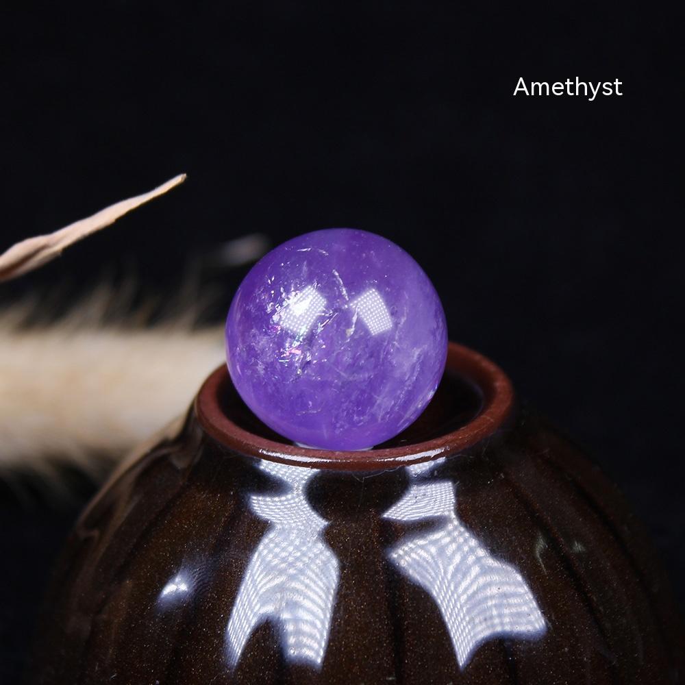 Bola amethyst merah jambu putih dan kuning asli, telus, impian, batu mentah, permata, hiasan desktop
