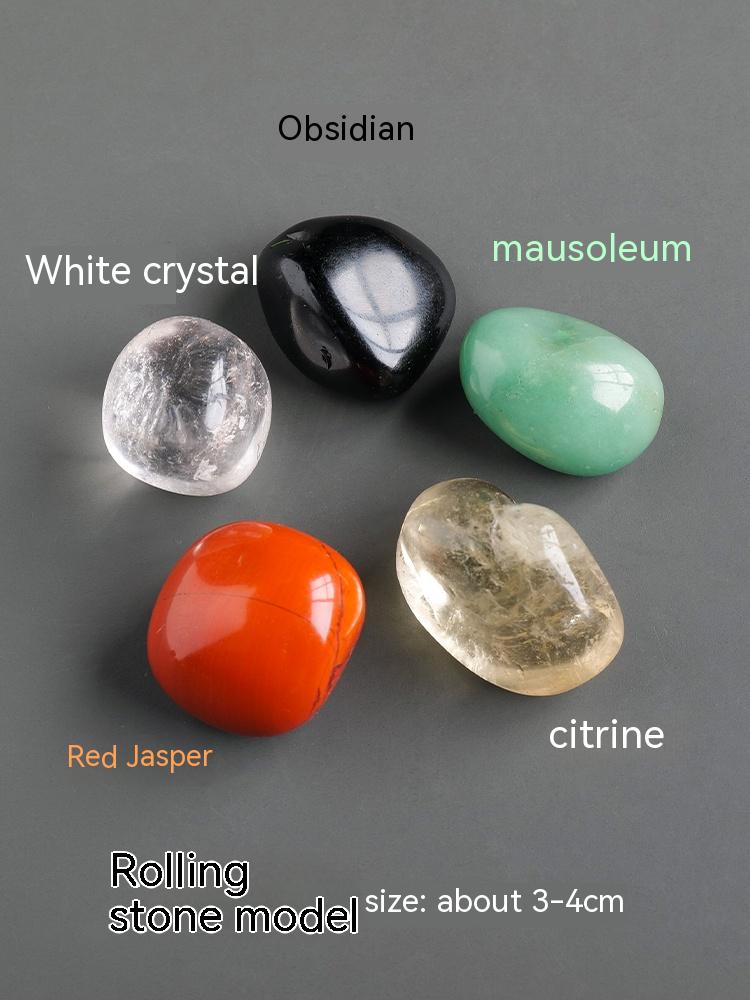Natural crystal raw stone seven-color crystal home yoga meditation decoration children's mineral ore standard gemstone specimen rolling stone
