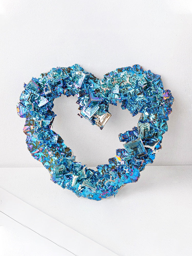 Natural bismuth ore raw stone bismuth crystal mineral chemical element colorful ore decorative metal ore standard strange stone decoration