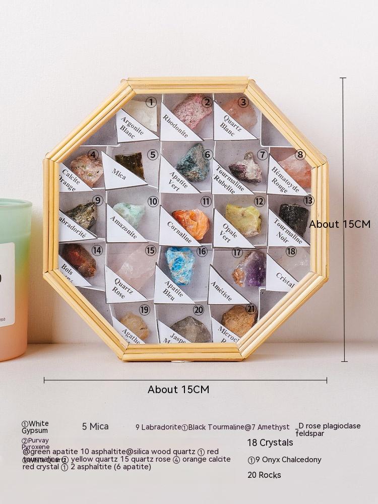Hiasan spesimen bijih kristal asli batu mentah batu mineral kristal batu akik batu permata hadiah sains popular kanak-kanak