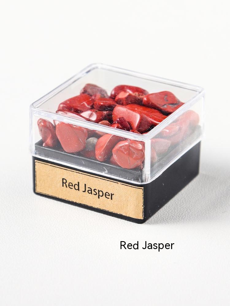 Natural crystal gravel ore specimen box rock mineral specimen decoration original stone crystal science teaching children's gift