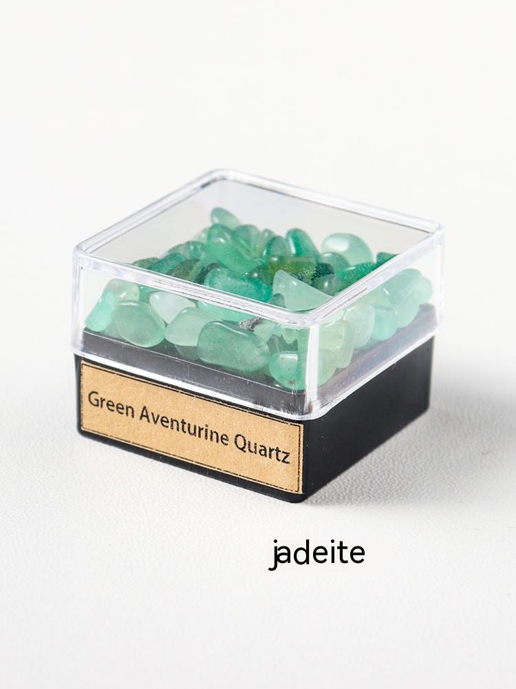 Natural crystal gravel ore specimen box rock mineral specimen decoration original stone crystal science teaching children's gift