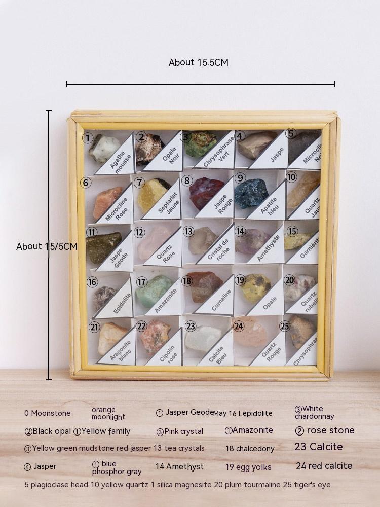 Hiasan spesimen bijih kristal asli batu mentah batu mineral kristal batu akik batu permata hadiah sains popular kanak-kanak