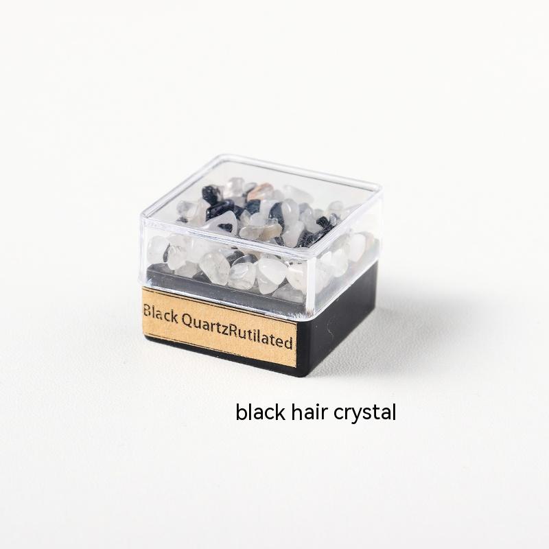 Natural crystal gravel ore specimen box rock mineral specimen decoration original stone crystal science teaching children's gift