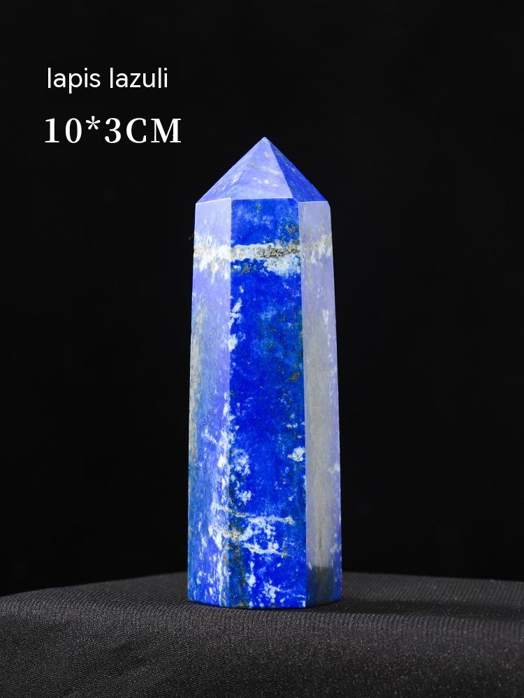 Bijih kristal asli, lajur kristal batu mentah, lapis lazuli, kristal merah jambu, standard mineral, prisma heksagon berbucu tunggal, hadiah hiasan