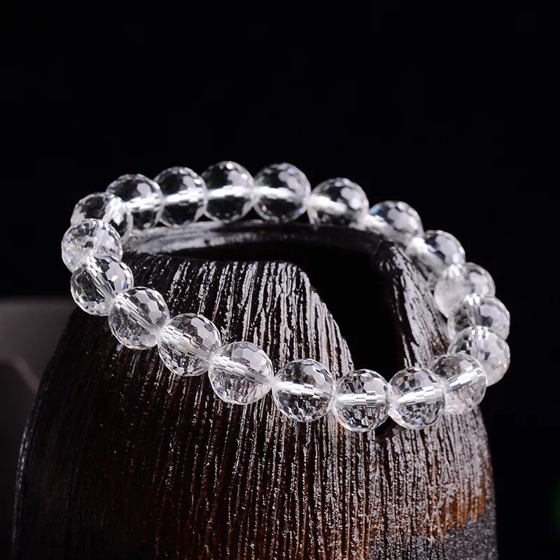 Gelang kristal putih asli, 128 segi, segi, kristal putih, gelang 