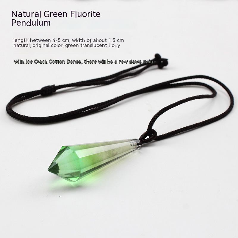 Natural crystal necklace pendulum, pendant, green fluorite, rough stone, pendant, polyhedron, accessories for men and women, gift 