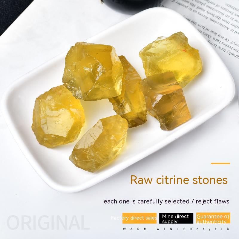 Natural Brazilian citrine, carving material, rough stone, citrine, raw ore, specimen 