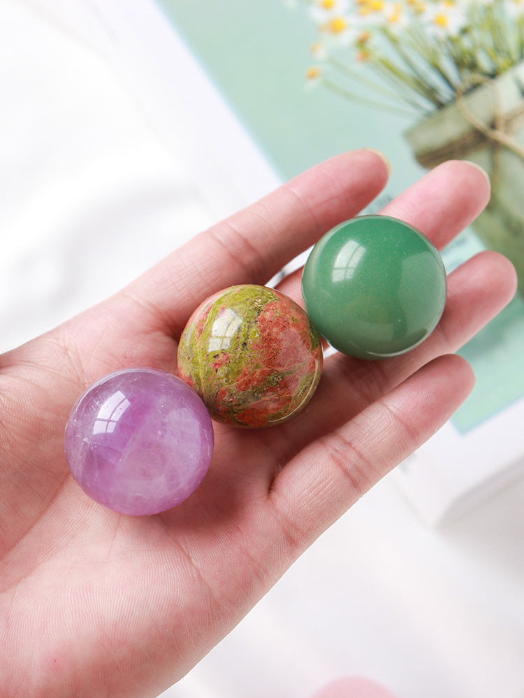 Bola kristal putih asli, obsidian, batu mata harimau, hiasan meja rumah, batu biru, bola kristal hiasan, batu mata harimau 