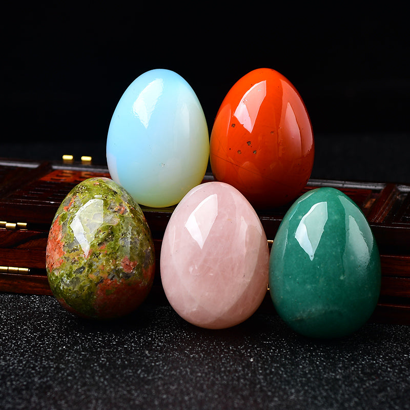Kristal merah jambu asli, opal, bunga zamrud, jasper merah, jed aventurine, telur besar, batu kasar 