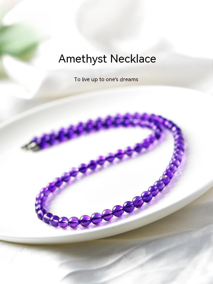 Amethyst necklaces, amethyst bracelets, rough stones, loose beads, beads, multi-circle bracelets, crystal pendants, clavicle chains 