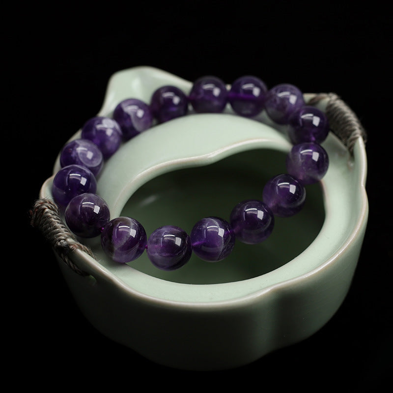 Gelang Amethyst Fantasi Semulajadi, Gelang Bulatan Tunggal, Corak Melaleuca Uruguay 