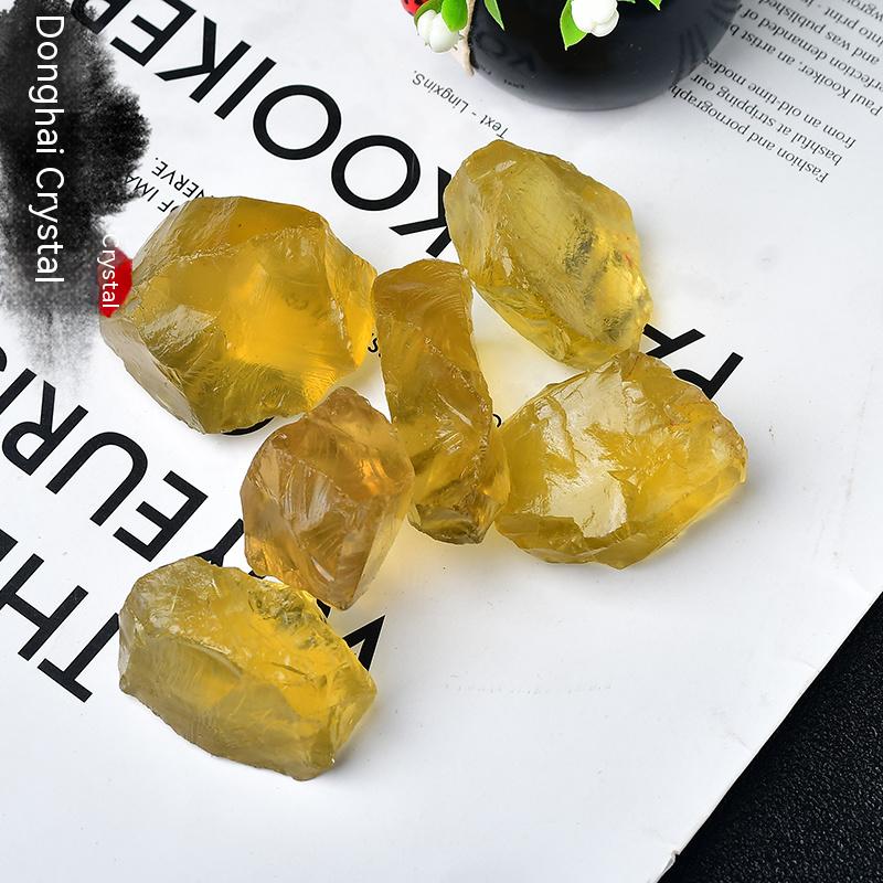 Natural Brazilian citrine, carving material, rough stone, citrine, raw ore, specimen 