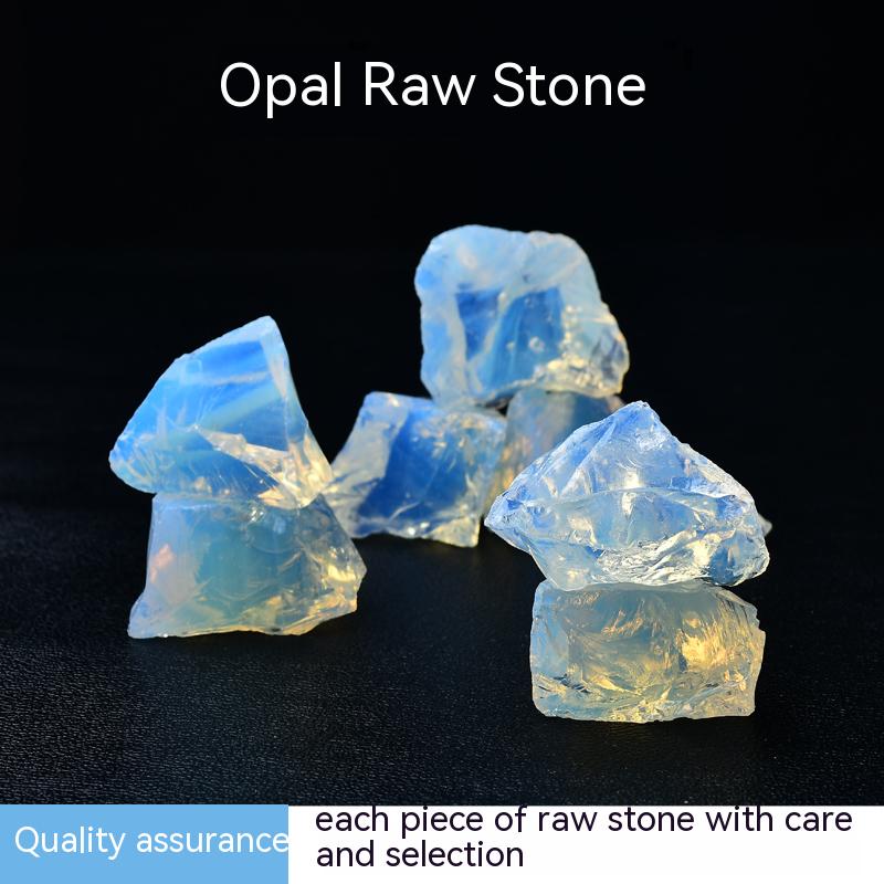 Blok Kasar Opal, Batu Mineral, Bulu Kristal 