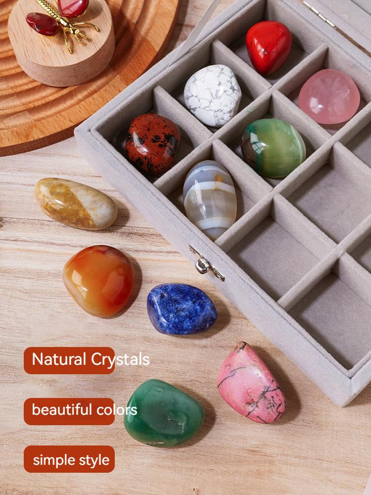 Natural Crystal Mineral, Fossil, Rock, Set, Agate, Gemstone, Stone, Strange Stone, Ore, Rough, Ornament