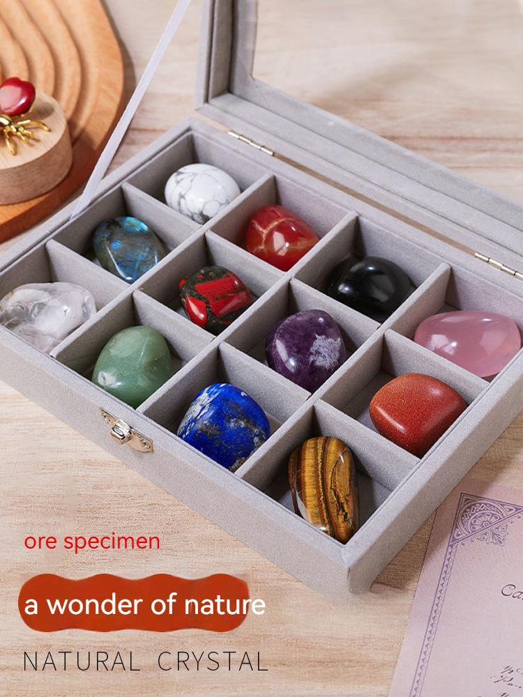 Natural Crystal Mineral, Fossil, Rock, Set, Agate, Gemstone, Stone, Strange Stone, Ore, Rough, Ornament