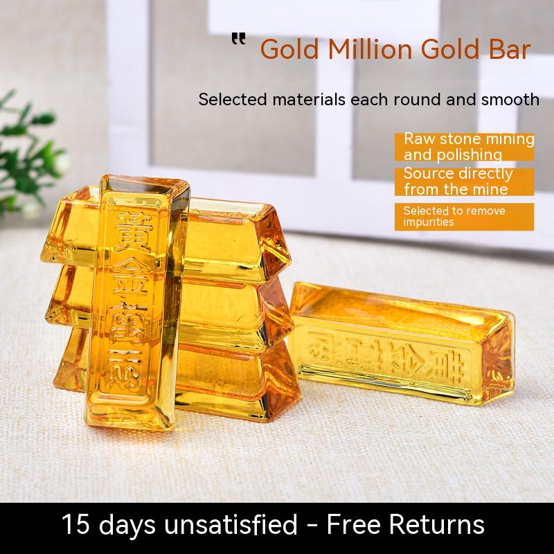 Special citrine gold bars, gold brick decorations, mascots, gold ten thousand taels, home decorations, the price is a unit price 