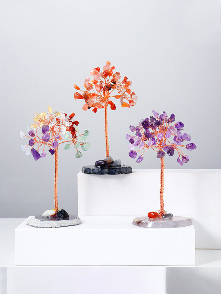 Natural Crystal Gravel, Pyramid, Pachira Macrocarpa, Decorations, Resin Pyramid, Gravel, Flower Tree, Home Decoration, Crafts 