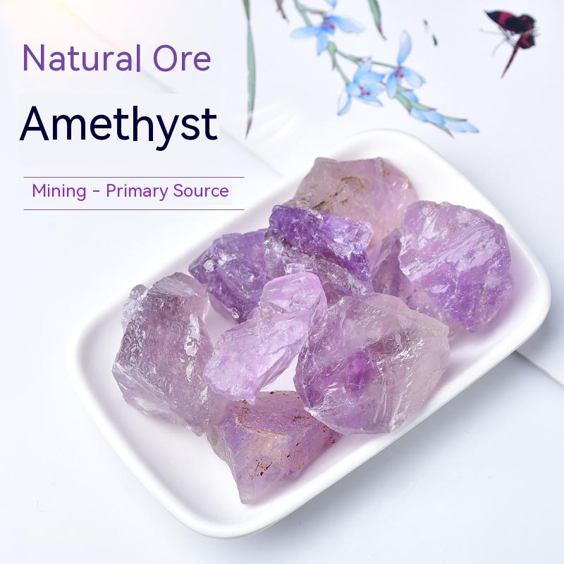 Natural amethyst rough, light amethyst rough 