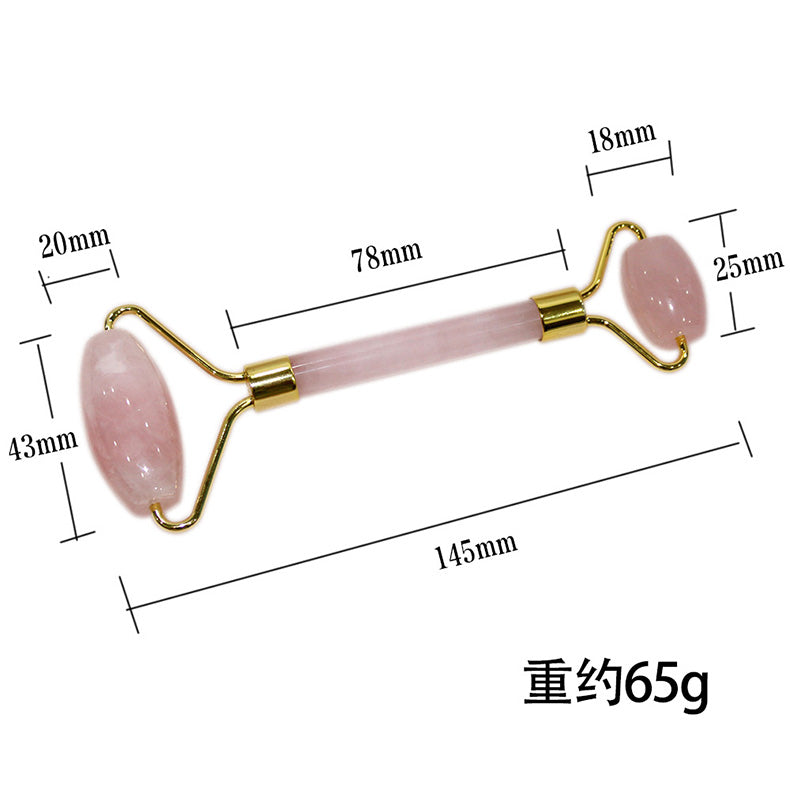 Runyangshi Natural Crystal Facial Roller Massager Whole Body Gua Sha Board Massage Jade Gift Box Set