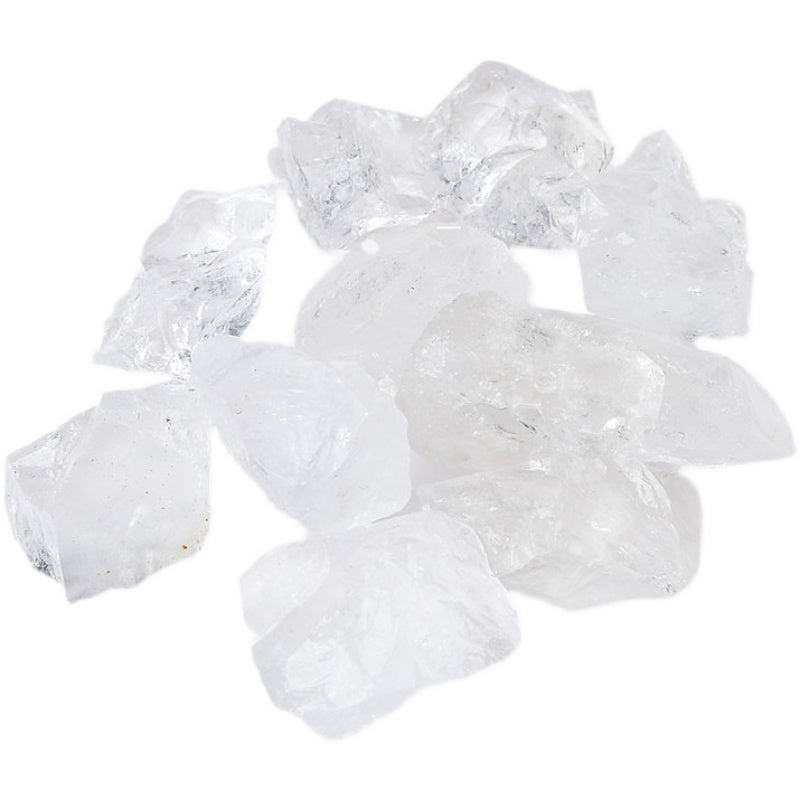 Natural white crystal crushed stone, high-quality white crystal raw stone 
