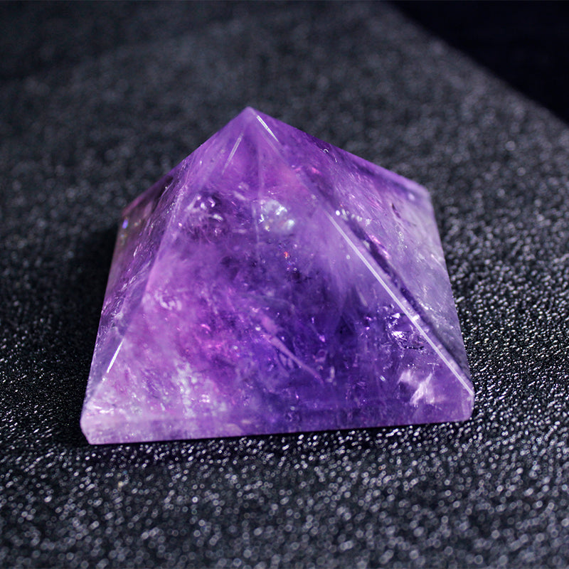 Piramid kristal asli, amethyst, segitiga, batu kasar, bijih, pejabat, meja, bilik tidur, kereta, hadiah kecil, hiasan 