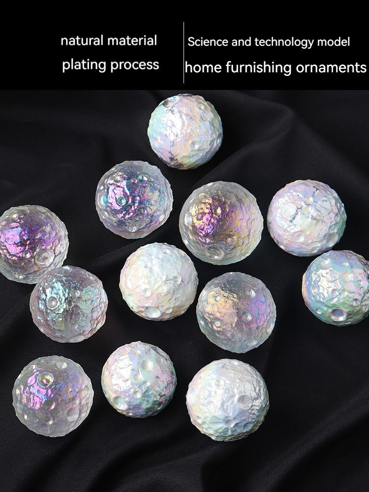 Natural Crystal, Electroplating, Lunar Meteorite, Model, Popular Science, Ore, Specimen, Rough, Decoration, Hand-Polished, Palm 