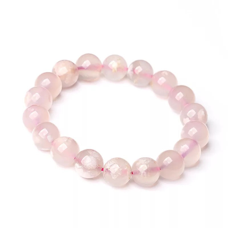 Gelang Batu Akik Bunga Sakura Asli, Gelang Bulatan Tunggal 