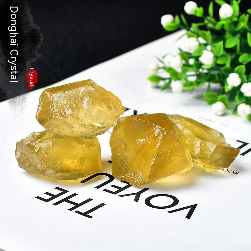 Natural Brazilian citrine, carving material, rough stone, citrine, raw ore, specimen 