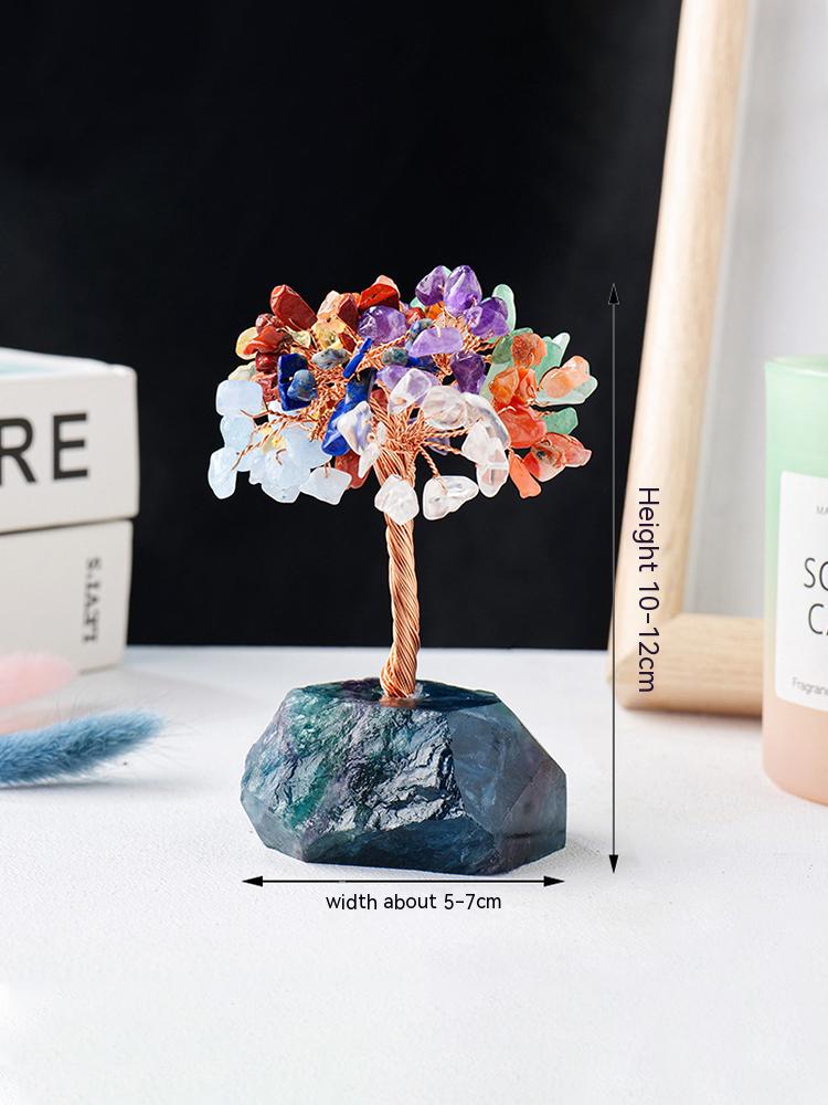 Natural Crystal Gravel, Pyramid, Pachira Macrocarpa, Decorations, Resin Pyramid, Gravel, Flower Tree, Home Decoration, Crafts 