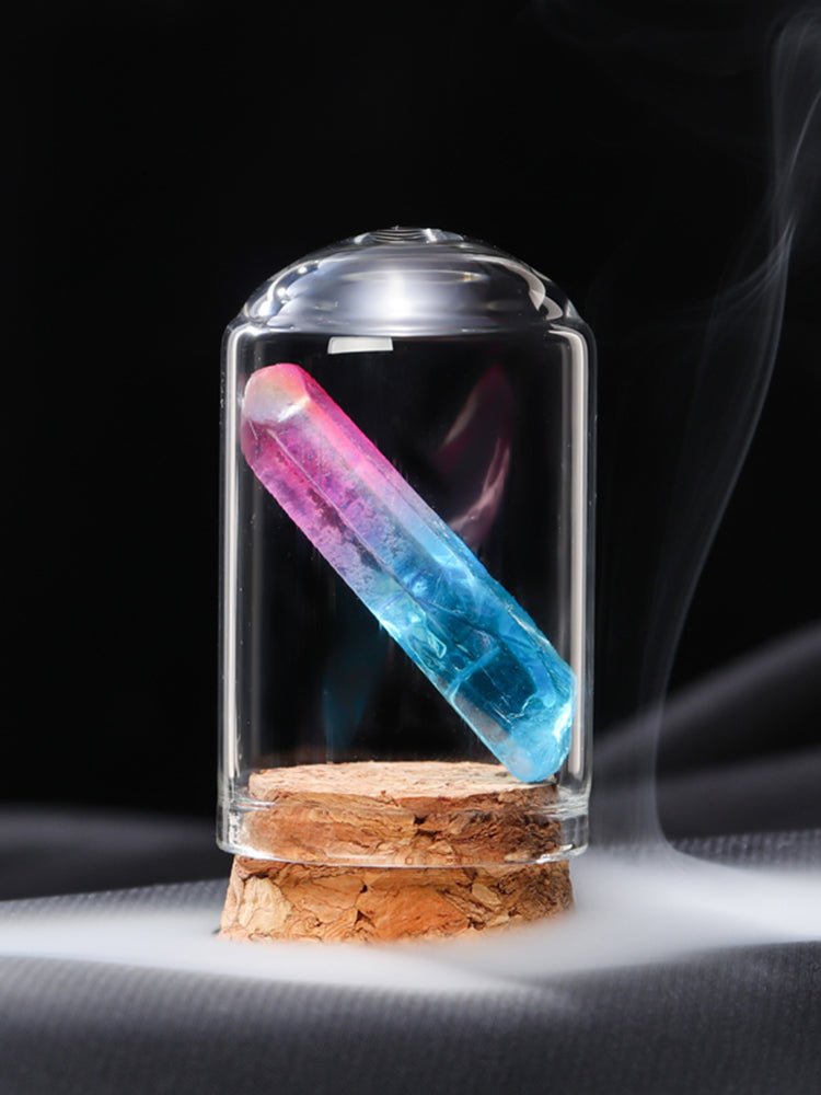 Natural white crystal rainbow ore specimen rock mineral raw stone decoration children dig small gemstone science fish tank