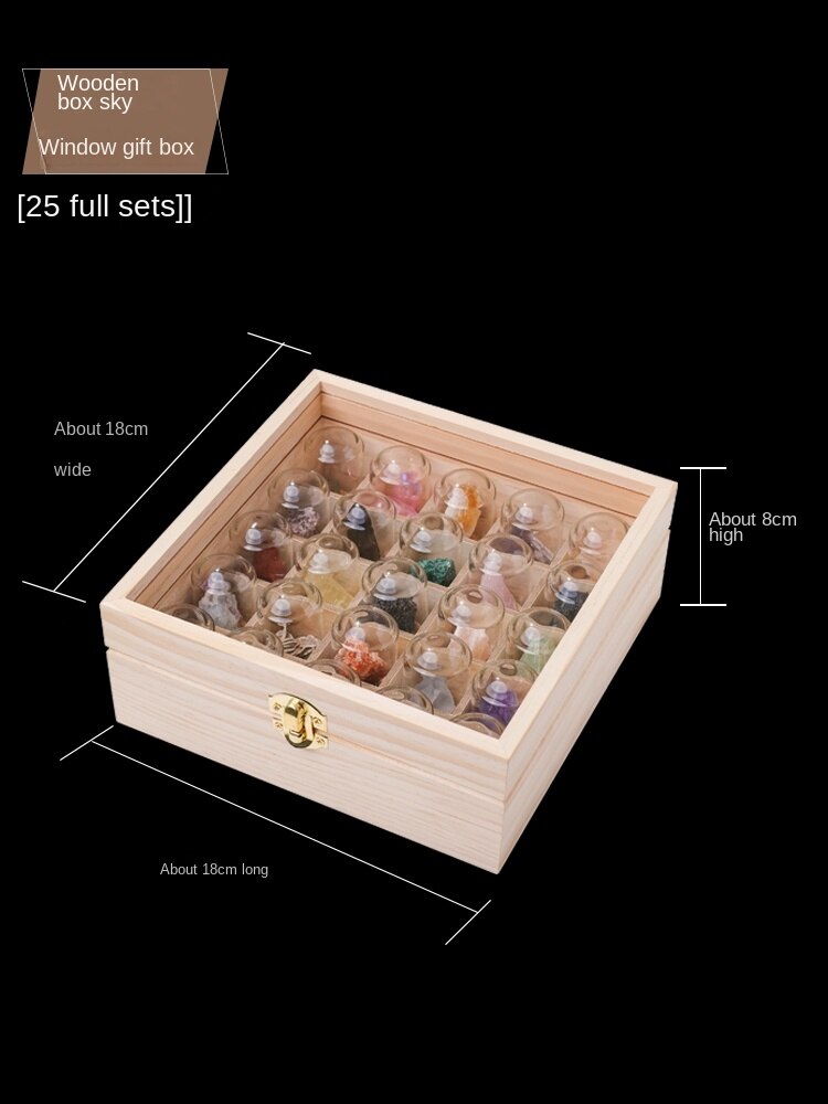 Spesimen bijih hiasan batu mentah kristal semula jadi batu akik batu permata mineral standard hadiah kotak spesimen sains popular kanak-kanak 